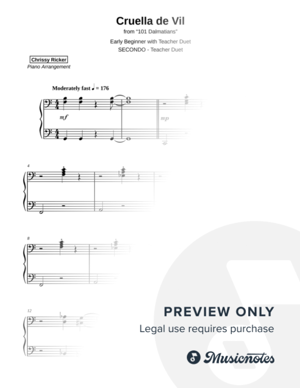 Cruella de Vil Sample Page