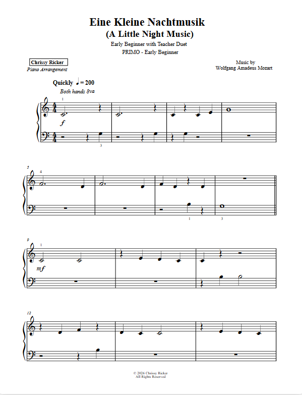 A Little Night Music Sample Page
