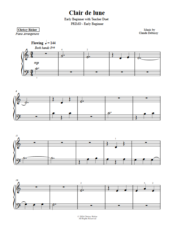 Clair de Lune Sample Page