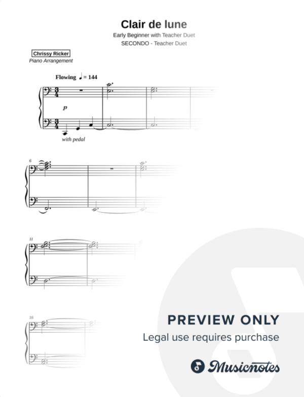 Clair de Lune Sample Page