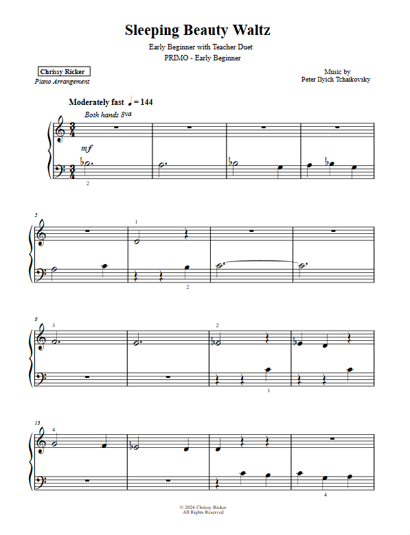 Sleeping Beauty Waltz Sample Page