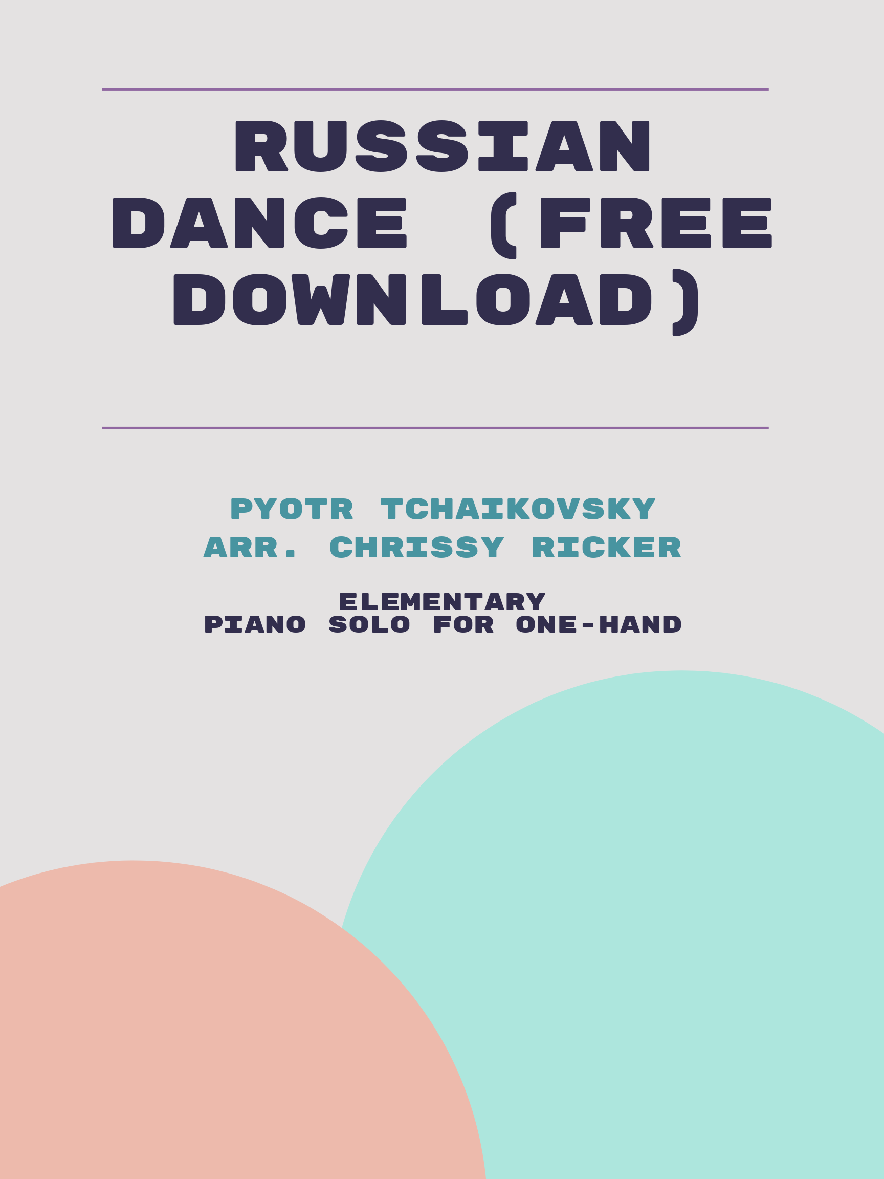 Russian Dance (Free Download) by Pyotr Tchaikovsky