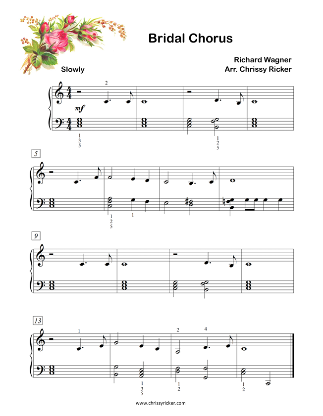 Bridal Chorus (free download) Sample Page