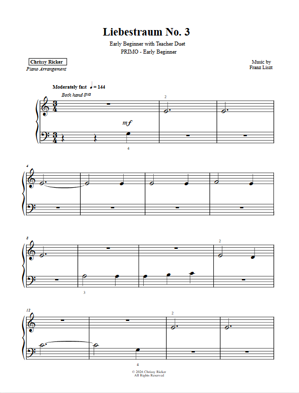 Liebestraum No. 3 Sample Page