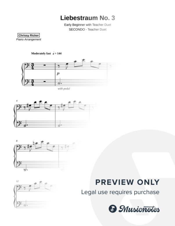 Liebestraum No. 3 Sample Page