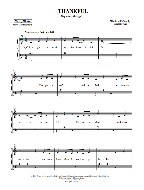 Thankful Sample Page