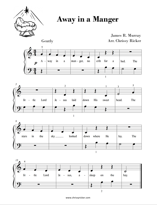 Away in a Manger (free download) Sample Page