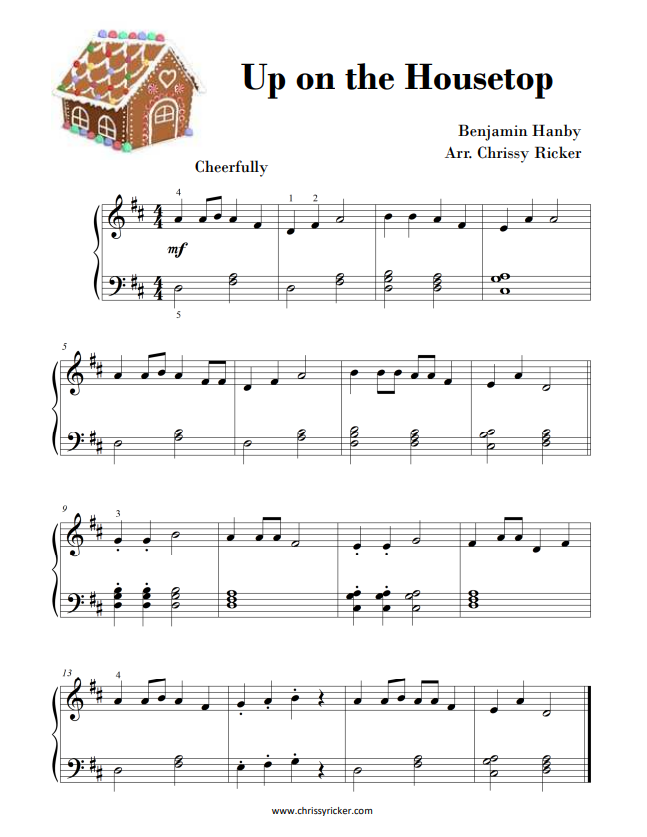 Up on the Housetop (free download) Sample Page