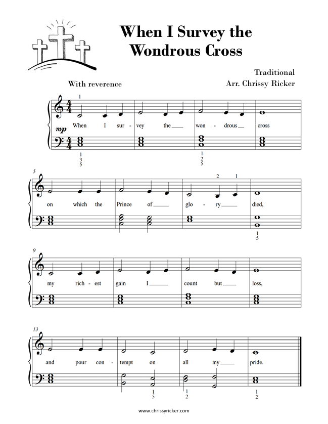 When I Survey the Wondrous Cross (free download) Sample Page