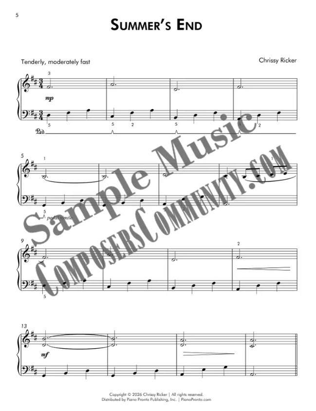 Summer's End Sample Page