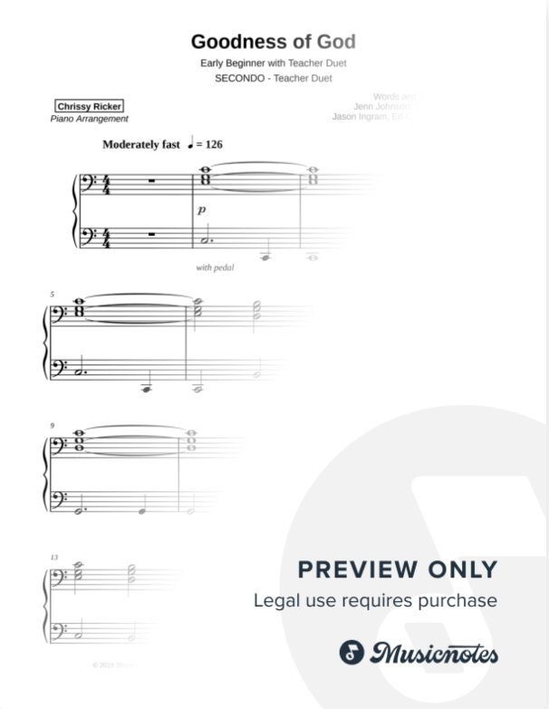 Goodness of God Sample Page