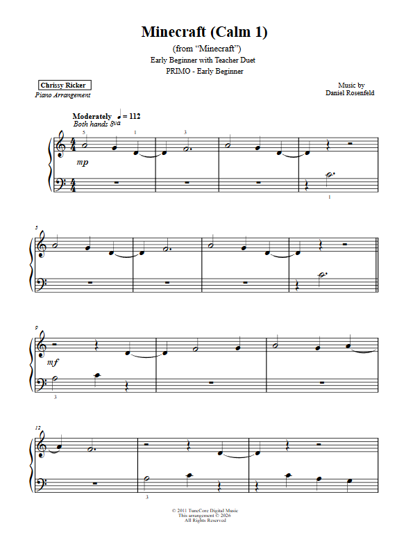 Minecraft (Calm 1) Sample Page