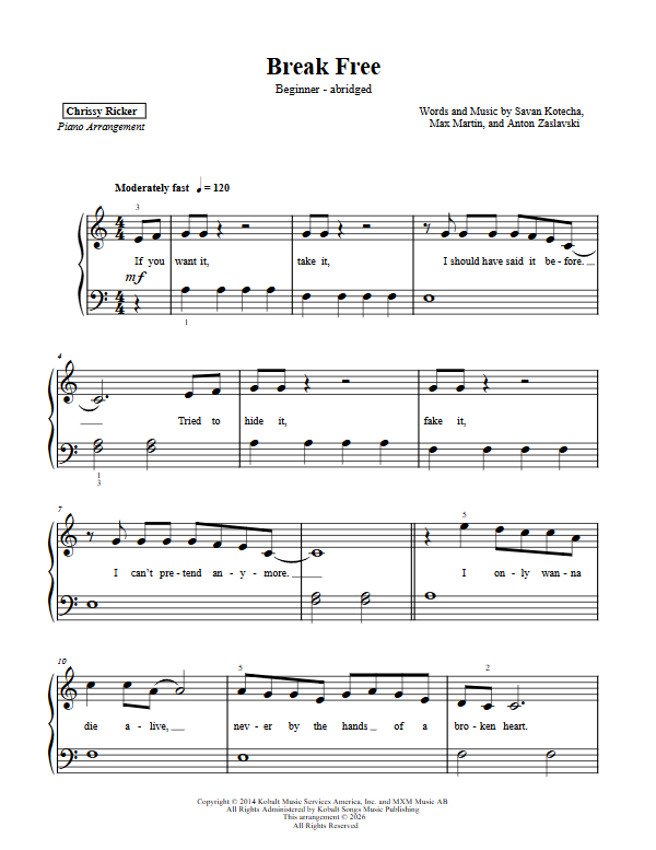 Break Free Sample Page