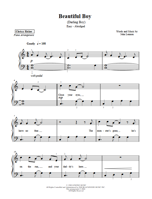 Beautiful Boy Sample Page