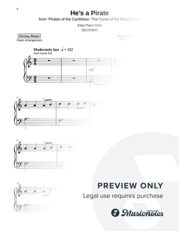 He's a Pirate Sample Page