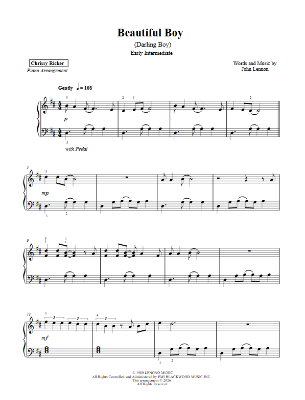 Beautiful Boy Sample Page