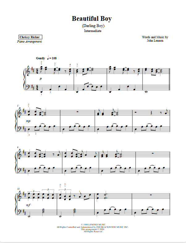 Beautiful Boy Sample Page