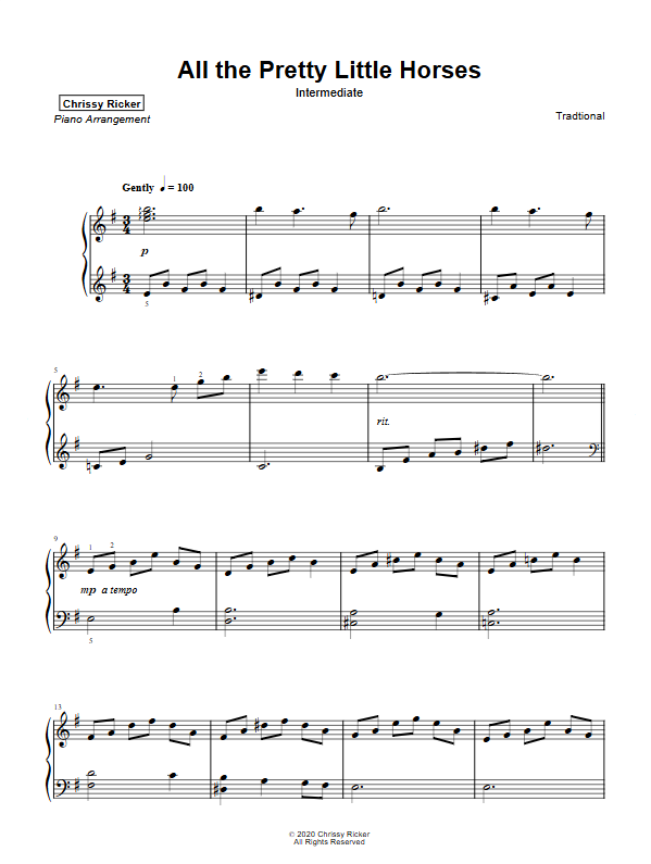 An American Folk Song Suite Sample Page