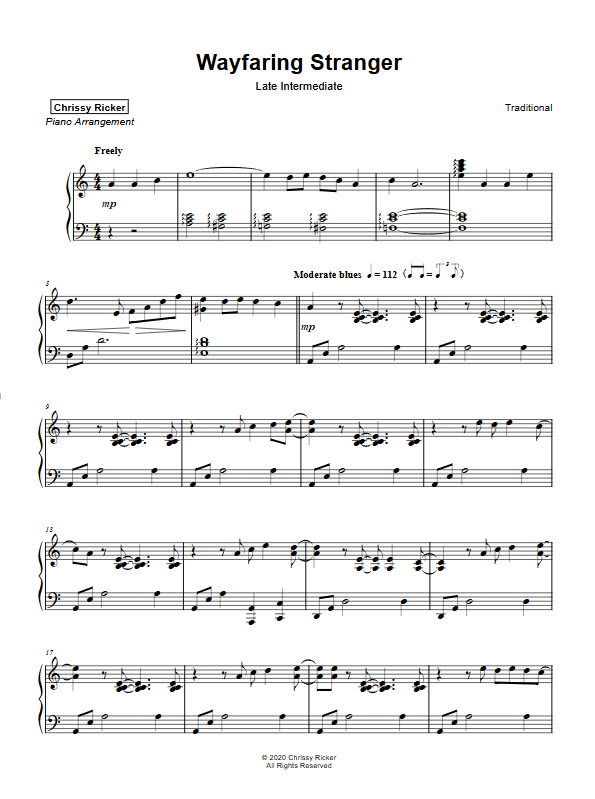 An American Folk Song Suite Sample Page